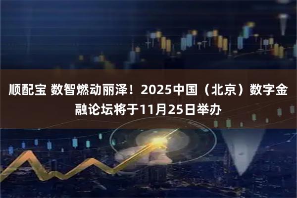 顺配宝 数智燃动丽泽!2025中国(北京)数字金融论坛将于11月25日举办